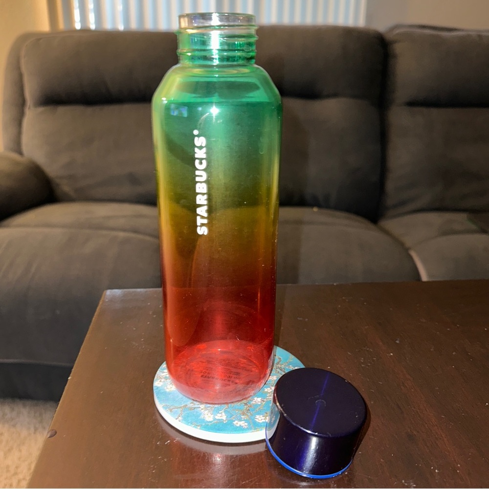 ⚡️Home⚡️ Starbucks Summer Rainbow Ombre Gradient Glass Bottle Tumbler 20 oz